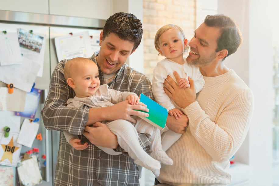 Gay Men Holding Their Babies 